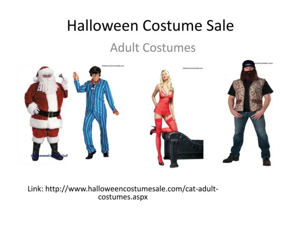 Halloween Costume Sale Presentations