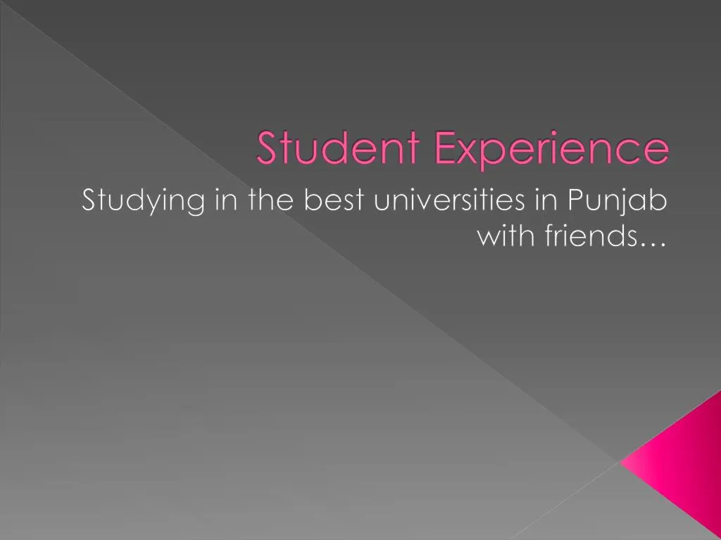 student experience