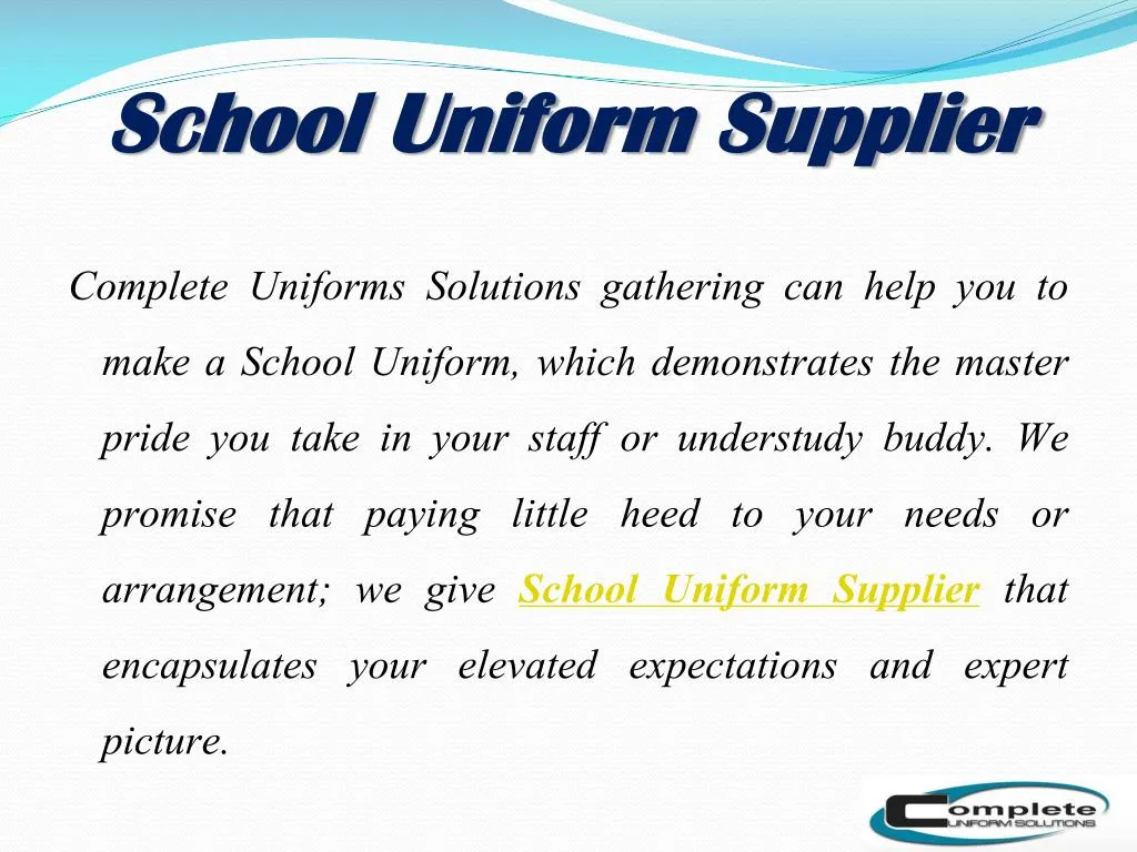 school uniform supplier