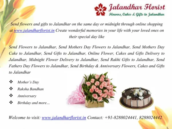 Send Flowers Online to Jalandhar