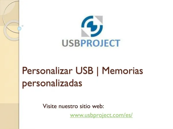 Personalizar USB | Memorias Personalizadas