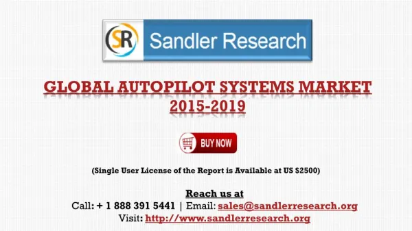 Autopilot Systems Market to Grow at 6.78% CAGR by 2019