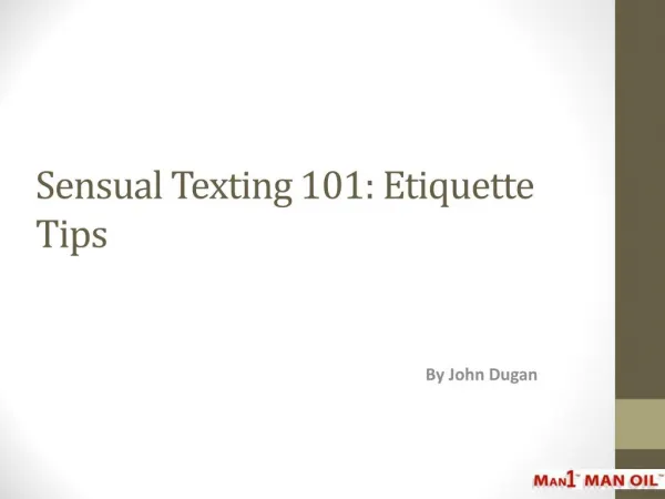 Sensual Texting 101 - Etiquette Tips