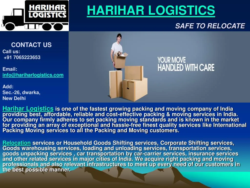 harihar logistics safe to relocate