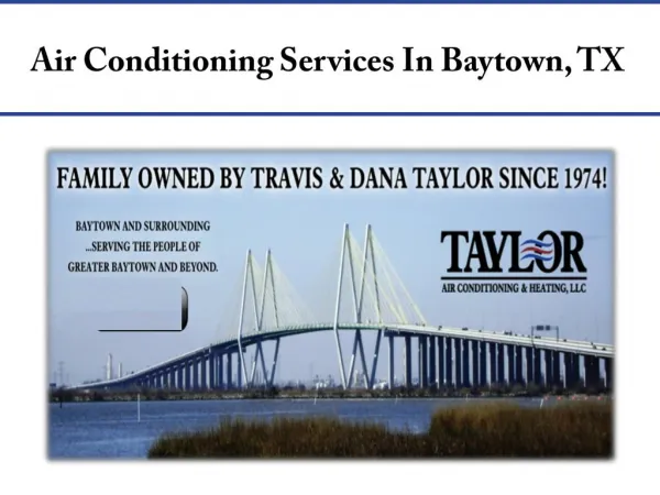 Air Conditioning Services In Baytown, TX