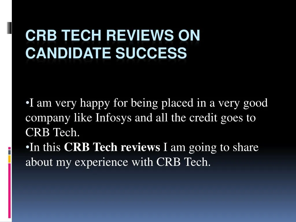 crb tech reviews on candidate success