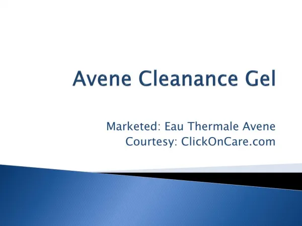 Avene Cleananace Cleansing Gel