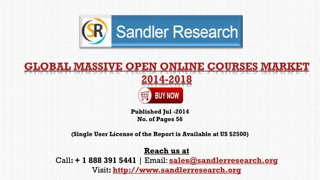 global massive open online courses market 2014 2018