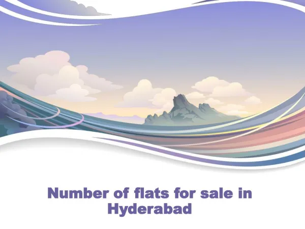 Number of flats for sale in Hyderabad
