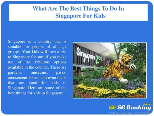 What are the best things to do in Singapore for kids