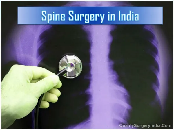 Best Spine Surgery in India Offered by Wecare India
