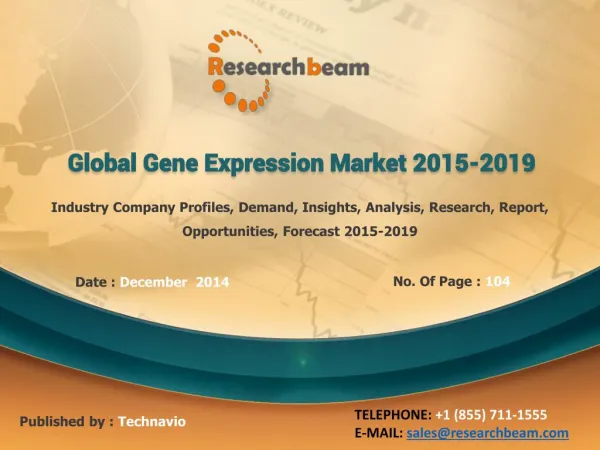 Global Gene Expression Market Analysis, 2015-2019