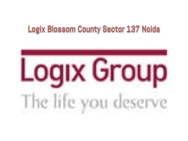 Logix Blossom County Noida # Call 91-9999684955 #