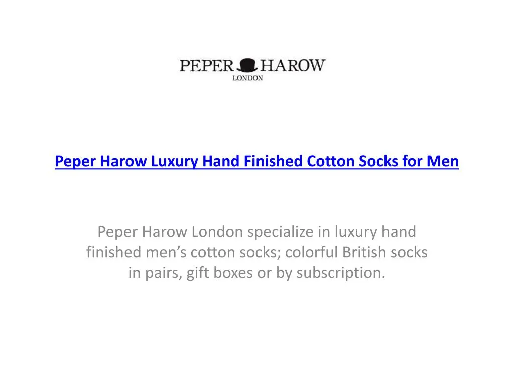 peper harow luxury hand finished cotton socks for men