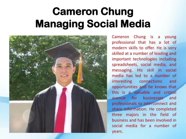 Cameron Chung Managing Social Media