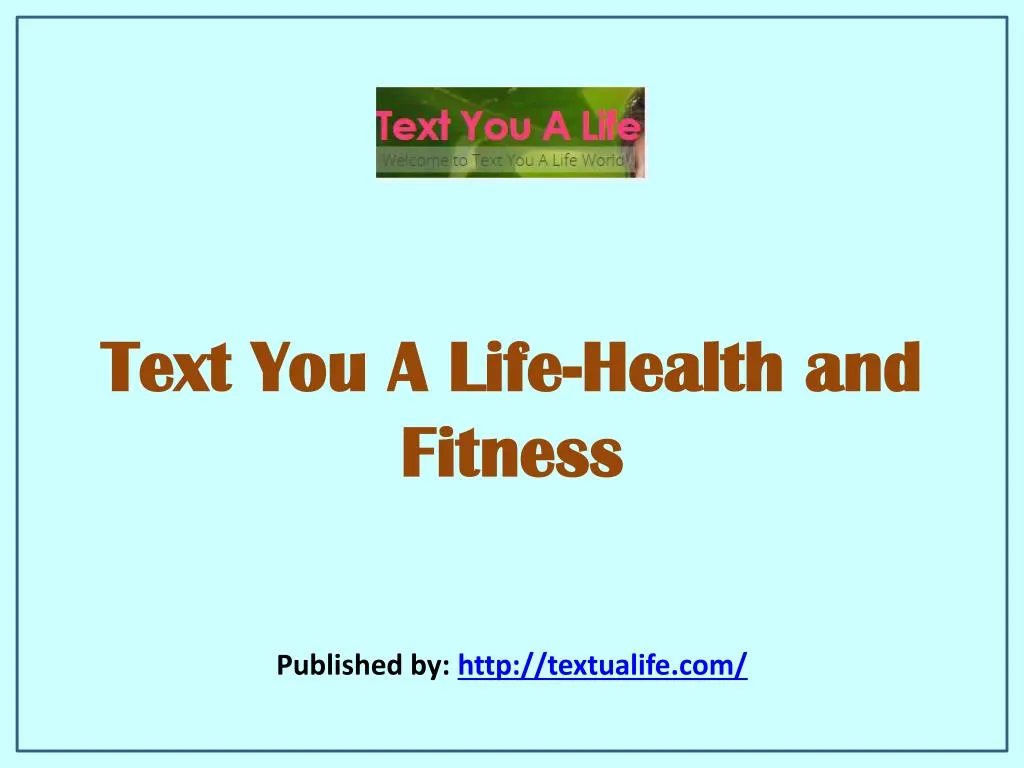 text you a life health and fitness