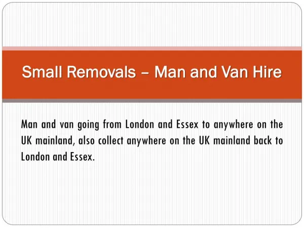 Hire Man with a Van Removal Services