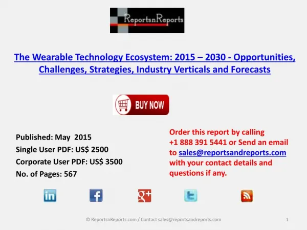 2030 Ecosystem Wearable Technology Market Research Report