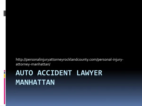 AUTO ACCIDENT LAWYER Manhattan