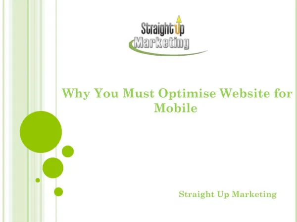 Why You Must Optimise Website for Mobile
