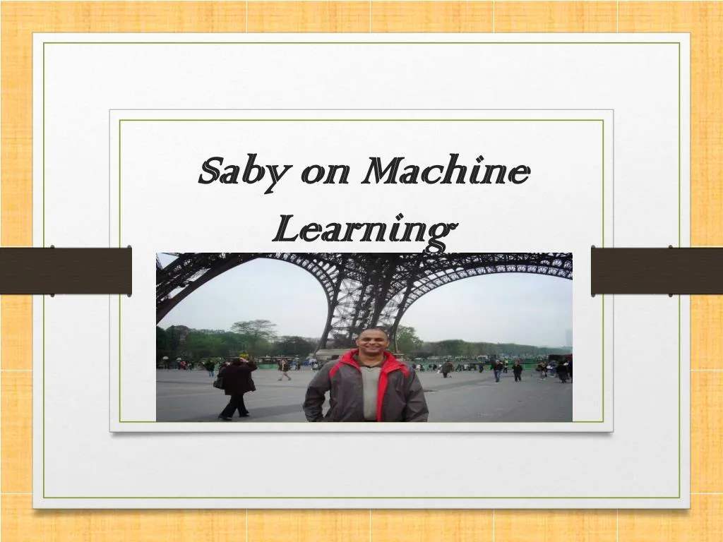 saby on machine learning