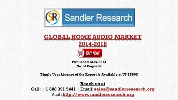 Global Home Audio Market Scenario & Growth Prospects 2018