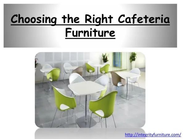 Choosing the Right Cafeteria Furniture