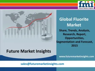 Fluorite Market: Global Industry Analysis and Opportunity - slide 1