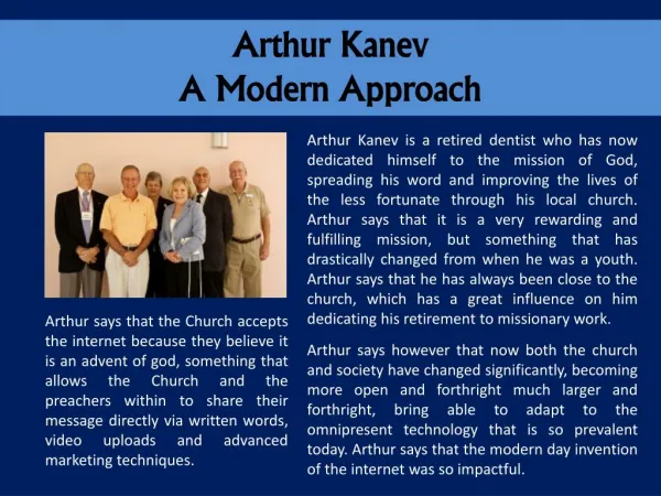 Arthur Kanev A Modern Approach