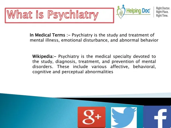 What Is Psychiatrist, Psychiatrist and HelpingDoc