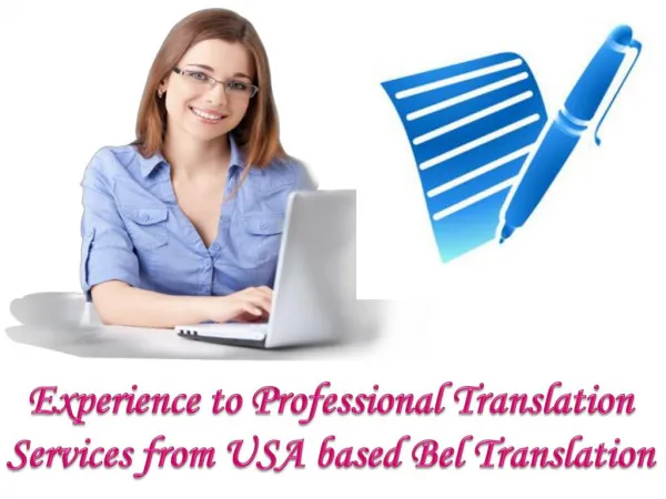 Experience to Professional Translation Services
