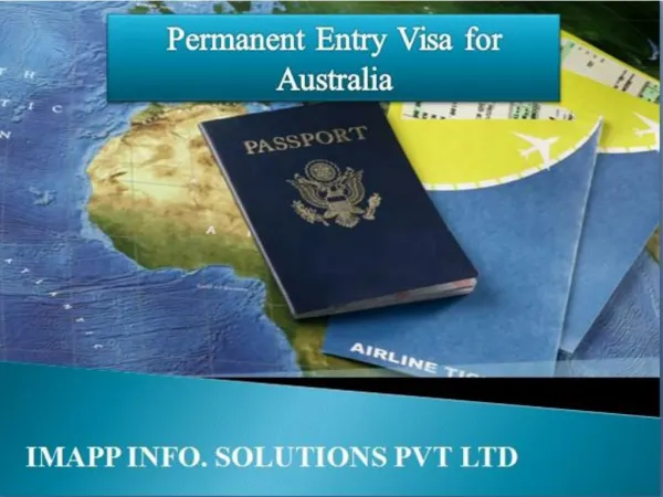 Imapp info solution permanent entry visa for australia