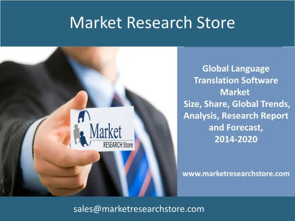 Global Language Translation Software Market ,2014-2020