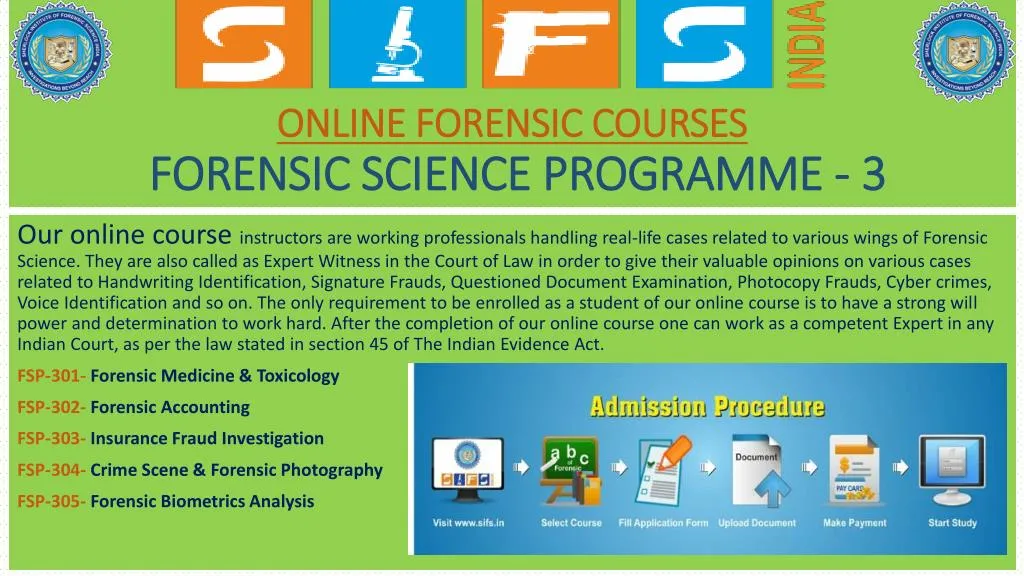 online forensic courses forensic science programme 3