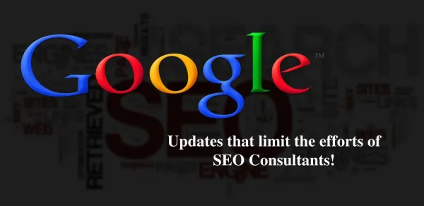 Google Updates that limit the efforts of SEO consultants!