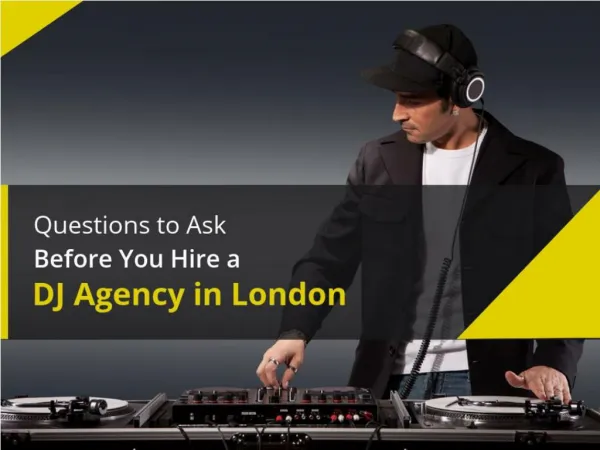 The Best Professional DJ Agency in London - Hire Now!