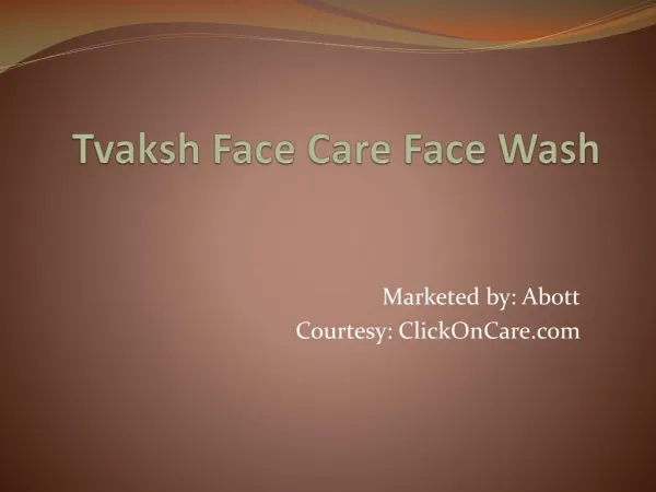 Tvaksh Face Care Face Wash in India
