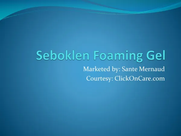 Seboklen Foaming Gel Online In India