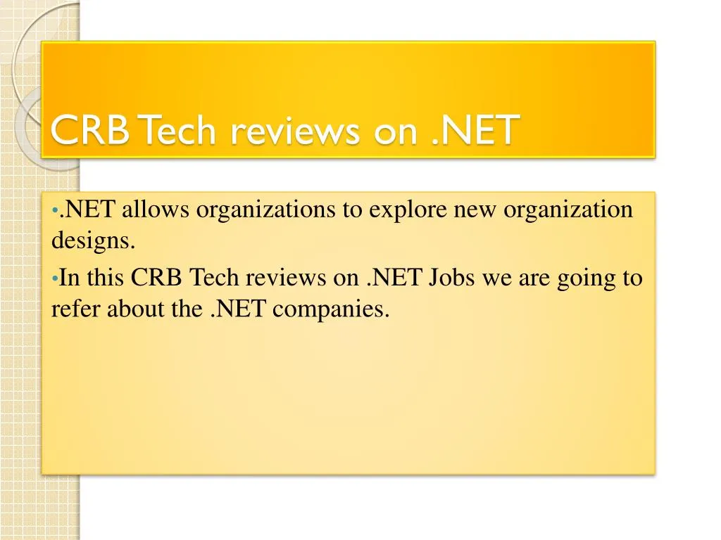 crb tech reviews on net