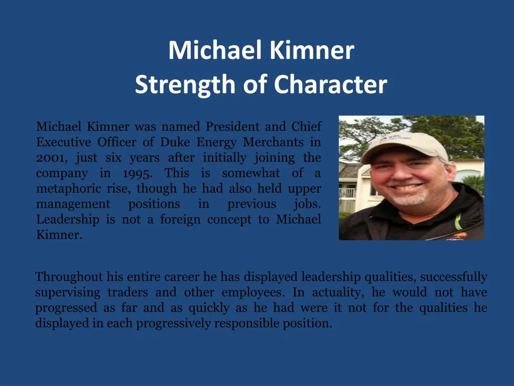 michael kimner strength of character