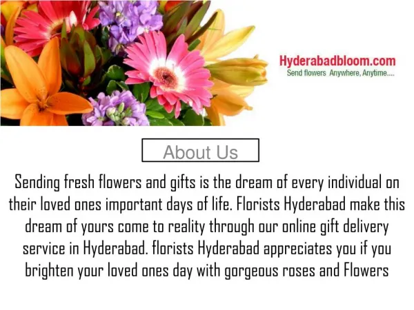 Flowers to hyderabad