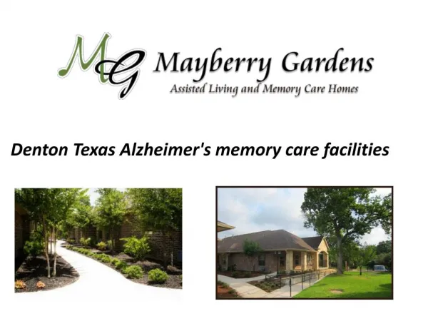 Denton Texas Alzheimer's memory care facilities