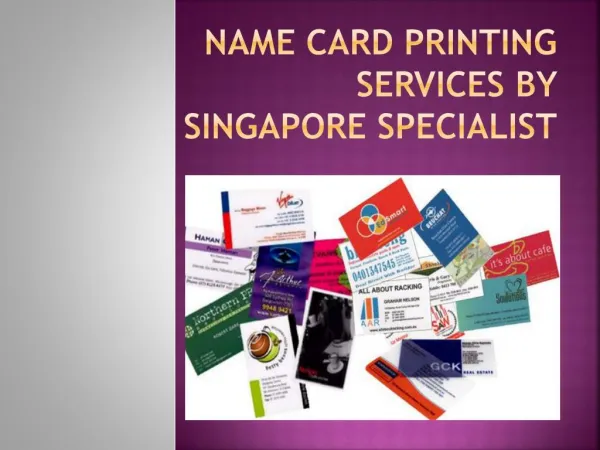Name Card Printing Services By Singapore Specialist