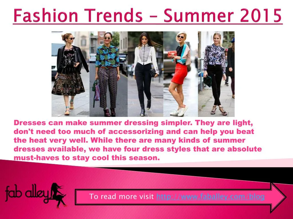 fashion trends summer 2015