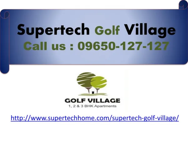 Supertech Golf Village luxurious flats