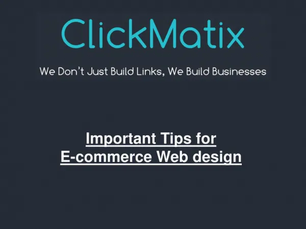 Important Tips For E-commerce Web Design
