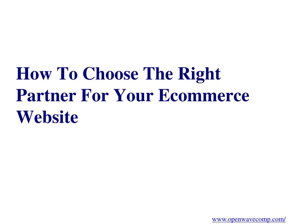 how to choose the right partner for your ecommerce website
