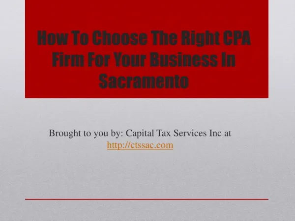 How To Choose The Right CPA Firm For Your Business