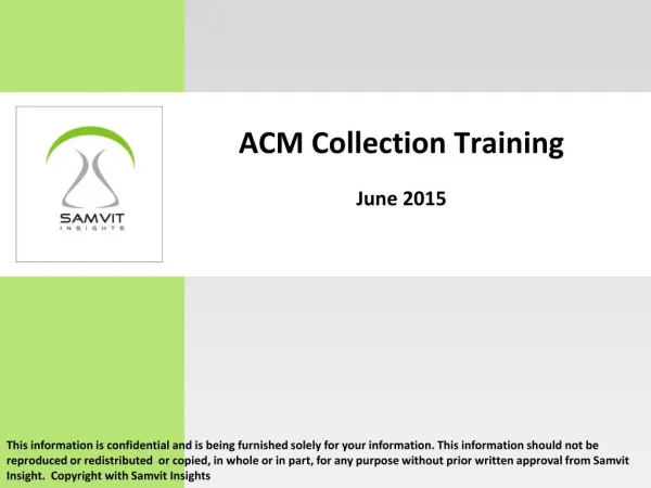 ACM Collection presentation