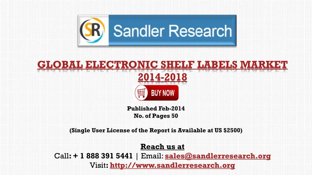 global electronic shelf labels market 2014 2018